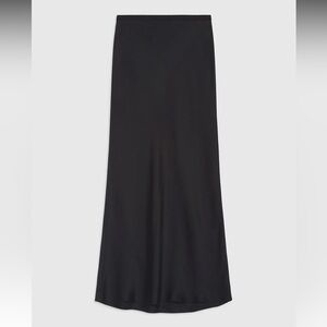 Anine Bing BAR SILK SKIRT - Black Sz S